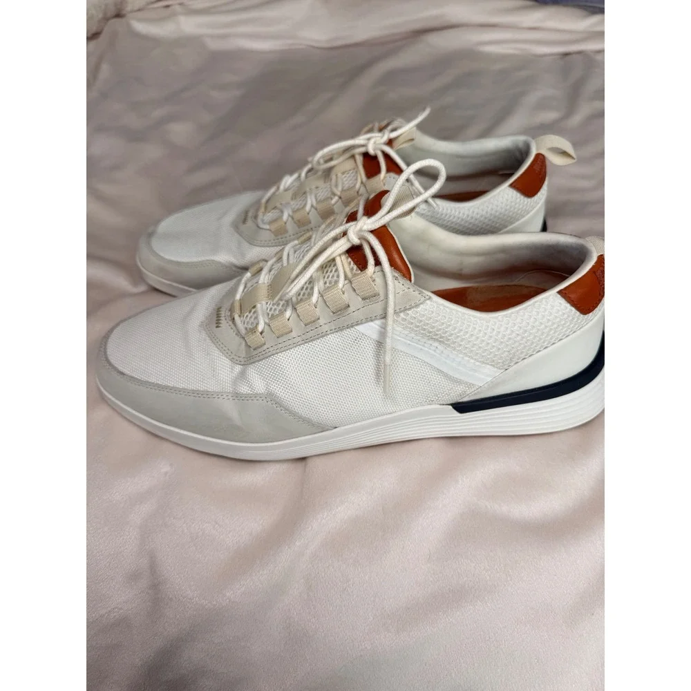 Wolf & Shepherd Crossover Victory Trainer White Tan Leather Mesh Sneakers 11